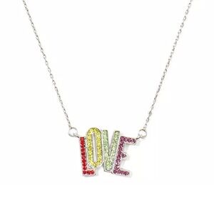 kate spade Rainbow 🌈 LOVE Crystal Pendant Necklace
